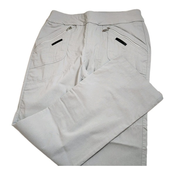 Jamie Sadock Womens Golf Pants Size 14 Gray Stretch Tennis Golf Zip Pockets - Picture 2 of 16
